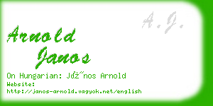 arnold janos business card